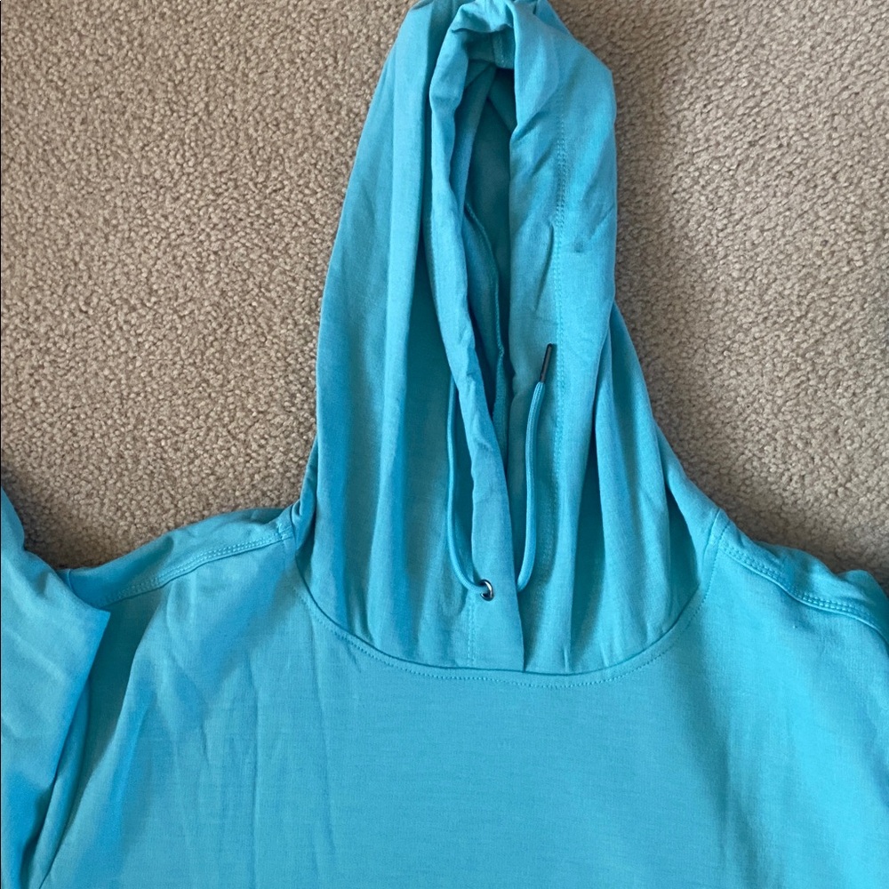 LARGE.   NINE WEST STRETCHY SOFT HOODIE TOP - Picture 4 of 10